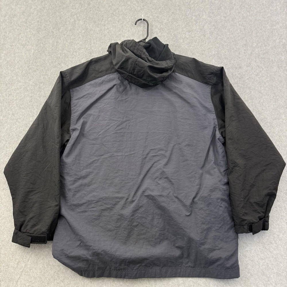 Nike Jacket Men's Large Gray Black Hooded Windbreaker Coat Color Block 90s Retro - Picture 11 of 11